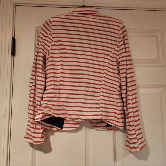 Monteau pink and white striped stretchy blazer - Picture 4 of 4